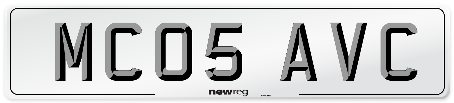 MC05 AVC Number Plate from New Reg